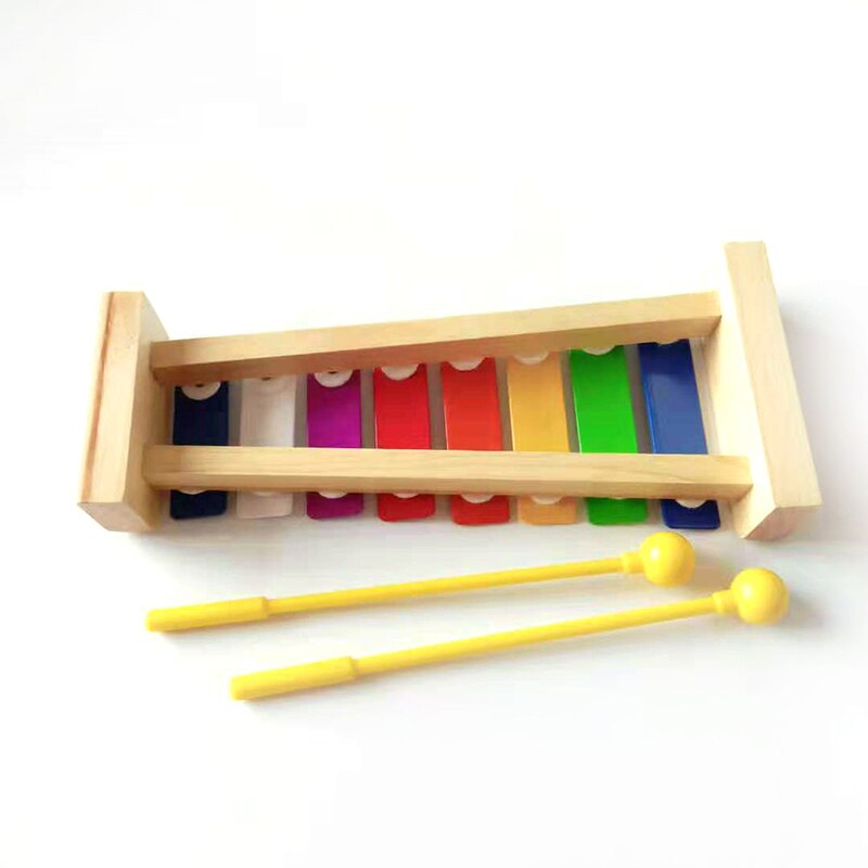 8 nyckel xylofon barns orff musikinstrument barn baby knackar på pianot pedagogiska träleksaker