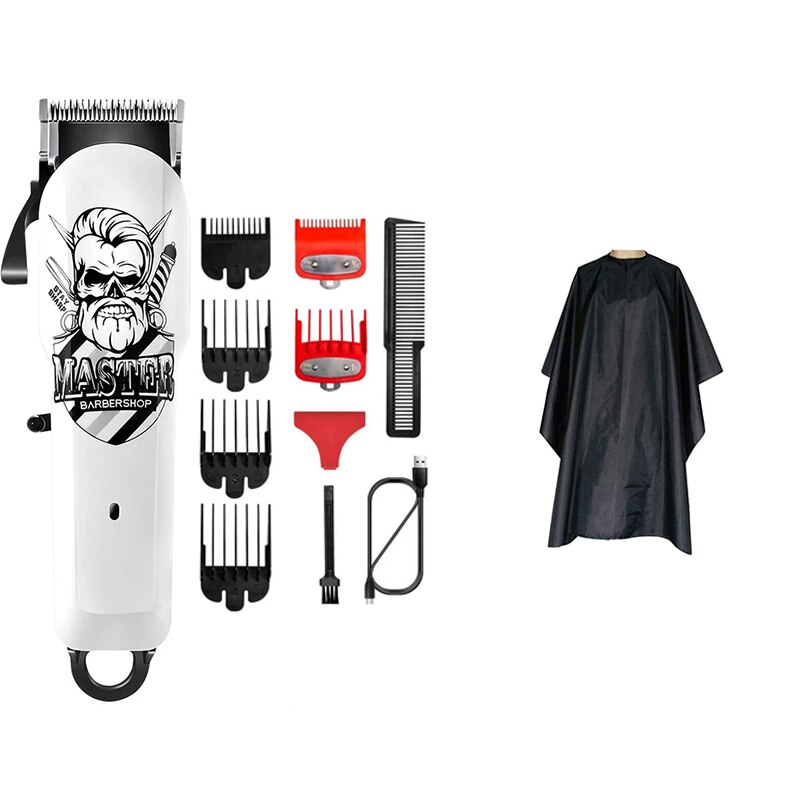 Kapperszaak Tondeuse Professionele Tondeuse Oplaadbare Kapper Elektrische Mannen Cordless Kapsel Verstelbare Keramische Blade: 10