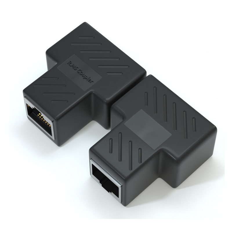 Nätverk  rj45 kabel port nätverkskabel splitter extender plug adapter kontakt  (8 kärna) delad i två splitter