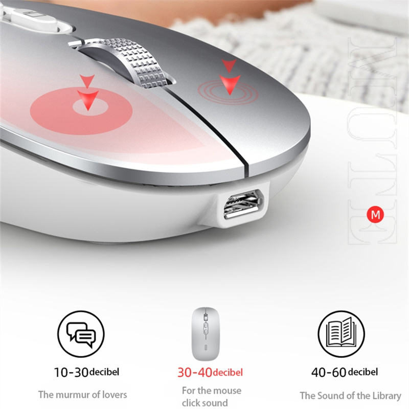 C-tyypin langaton hiiri tietokoneen bluetooth-hiiri hiljainen pc-hiiri ladattava ergonominen hiiri 2.4g usb-optinen hiiri kannettavaan tietokoneeseen