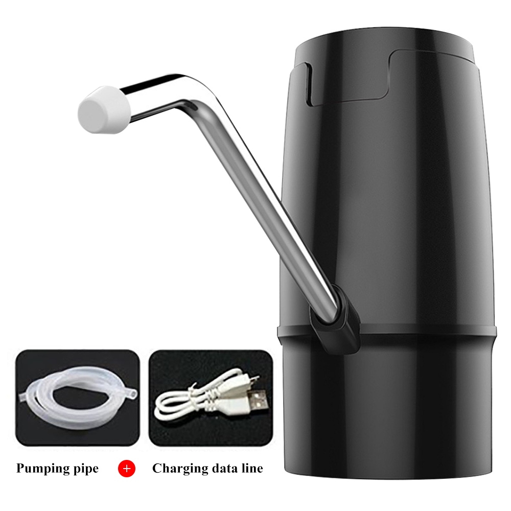 Automatic Water Dispenser Bottled Water LED Wireless Water Dispenser Electric Water Pressure Water Dispenser USB Household: styleB -black