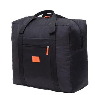 Portátil multi-função sacos de viagem dobrável náilon impermeável saco grande capacidade bagagem de mão roupas viagem de negócios bolsa duffle: Black
