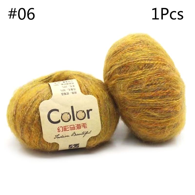 50g Angola Amorous Feelings Thin Mohair Wool Yarn Plush Hand Knitting Supplies R7RC