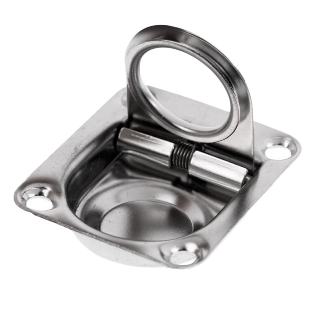 Serrure de porte en acier inoxydable | Loquet de claquage à traction affleurante pour porte de pont de bateau/verrou de verrouillage pour Van /RV, anneaux de traction de trappe solides