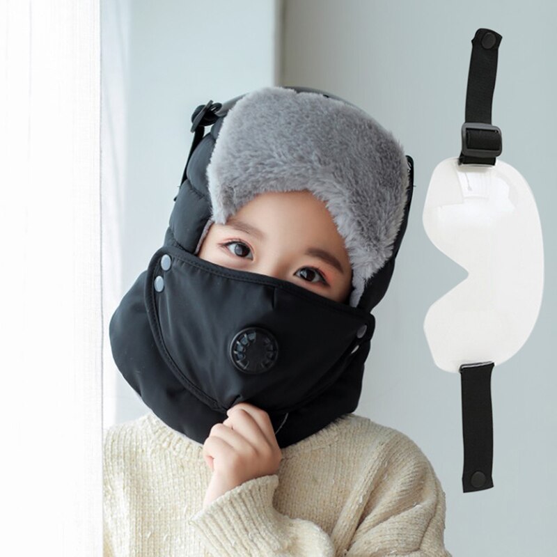 Women Neck Guard Leifeng Hat Outdoor Ski Windproof Winter Warm Earflap Unisex Face Scarf Snow Thick Windproof Riding Waterproof