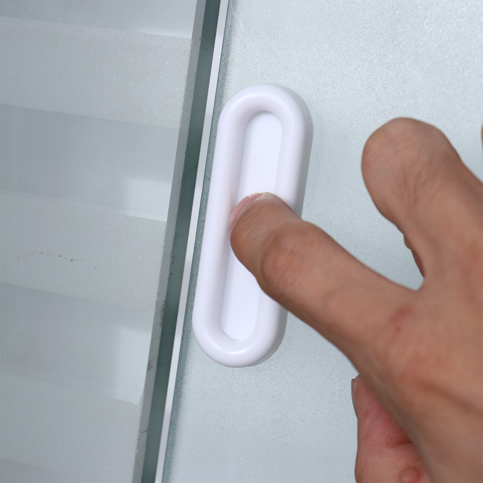 8Pcs Self-Stick Handle Sliding Doors Window Pull Handle Furniture Hardware For Cabinet Cupboard Interior Door Push Pull Handle
