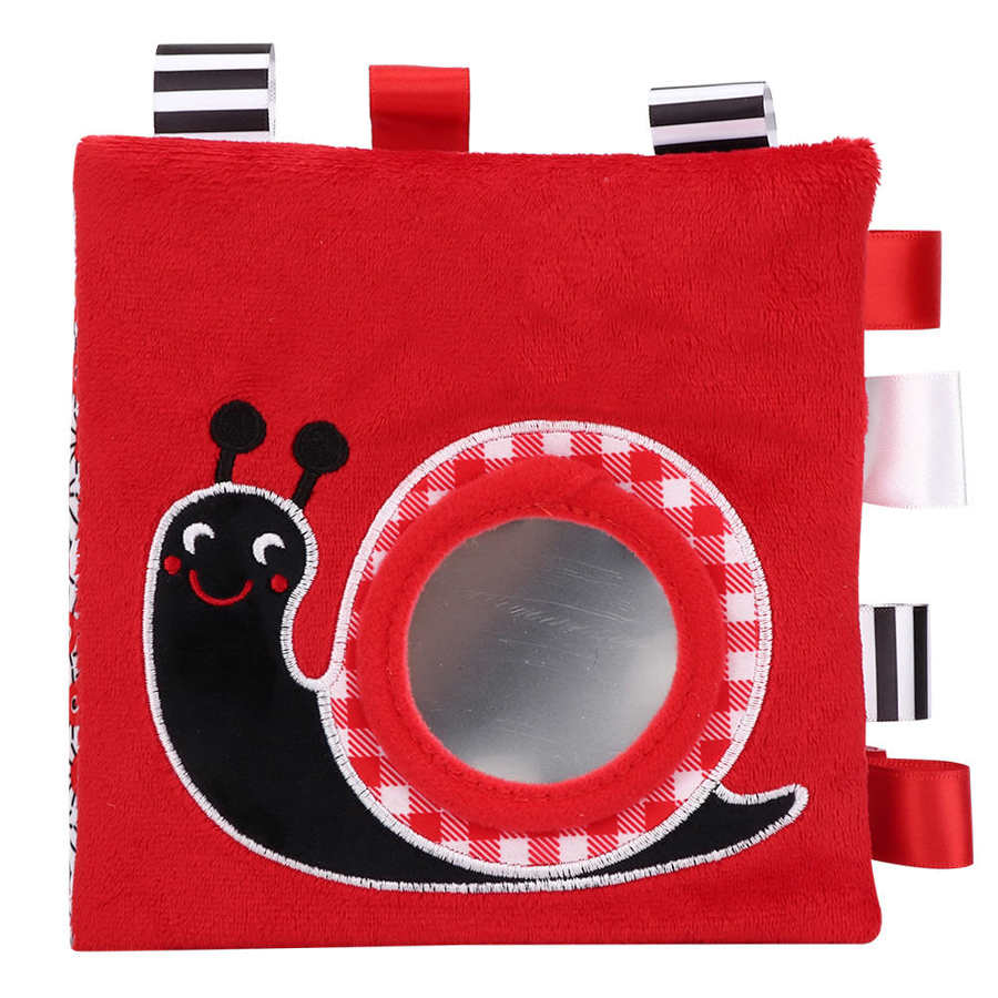 Tuch Buch Visuelle Entwicklung Waschbar Tuch Buch freundlicher Pädagogisches Buch Kleinkind Spielzeug Babys 6 monate bis 3 jahre: Schnecke