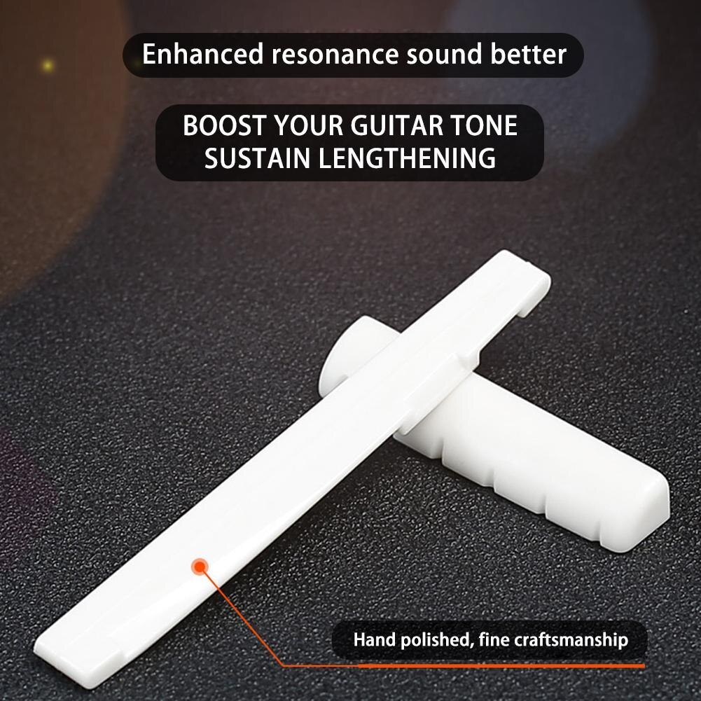 1 zestaw lewa ręka gitara prawdziwe kości sworznie pomostowe nakrętka gwoździa część siodła dla lewej strony bekhend Ludowy gitara akustyczna wyślij nakrętkę