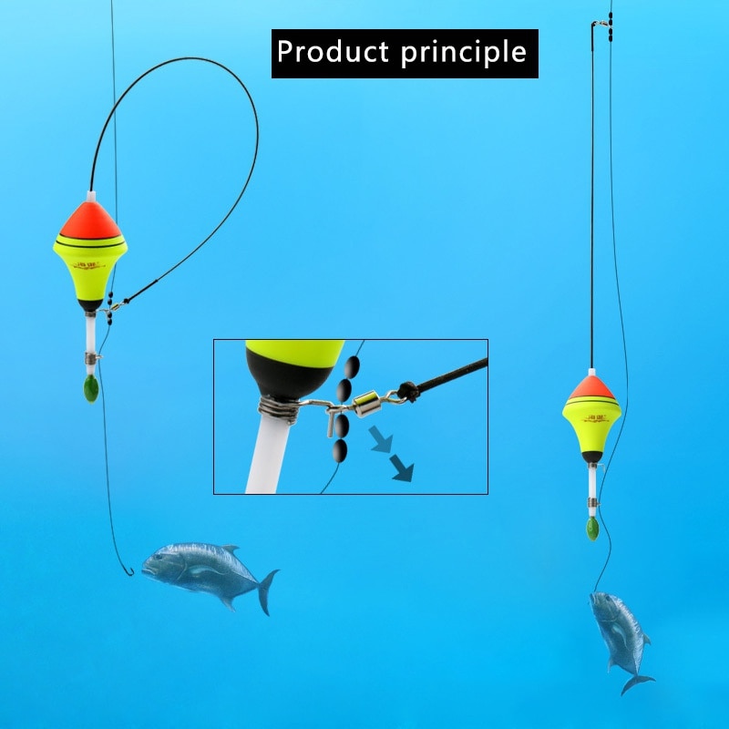 Automatisk fiskeflyder 1 stk lang vand karpe nano eva grej natlys fiskeri lysende flyder tilbehør