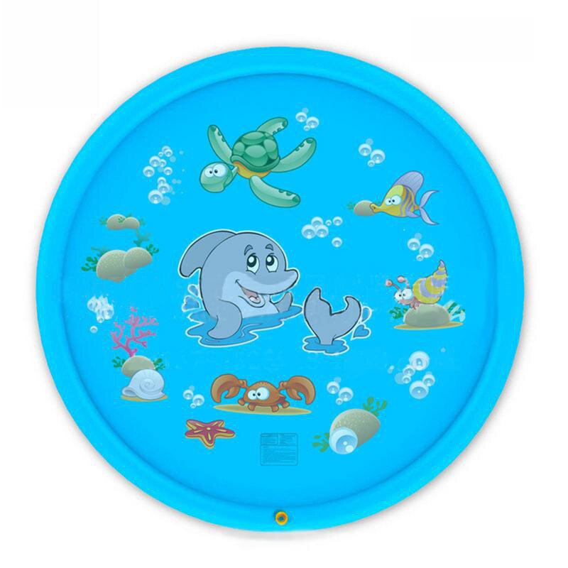 100Cm/170Cm Outdoor Gazon Strand Zee Dier Opblaasbare Waternevel Kids Sprinkler Spelen Pad Mat Water Games strand Mat Kussen Speelgoed