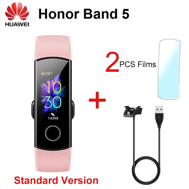 Originale Huawei Honor Fascia 5 NFC Versione Touch Screen Banda Intelligente Inseguitore di Fitness Frequenza Cardiaca di Ossigeno Nel Sangue Intelligente Banda Honor fascia 5: Pink 2