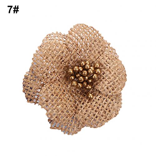 Handmade Jute Hessian Burlap Flowers Rose Shabby Chic Wedding Decor Christmas Party Supplies
