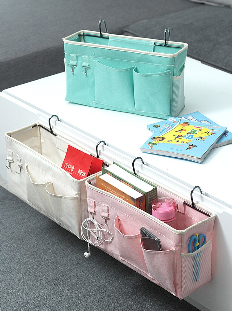 Hanging Organizer Bedside Storage Bag Large Capacity Holder For Dormitory Bed Bunk Hospital Bed Rails Hanging Organizers