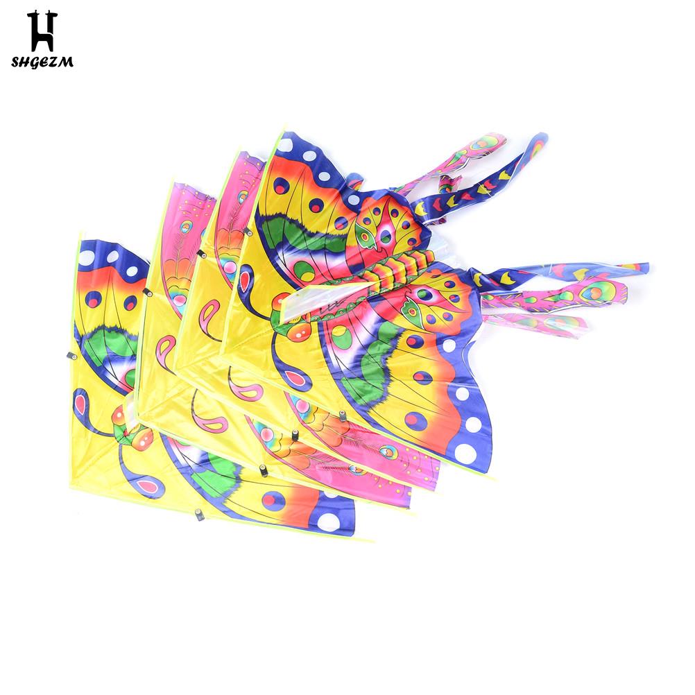 Traditionele Vlinder Vlieger Medium Kleurrijke Vlinder Styles Opvouwbare Kite Recreatie Outdoor Speelgoed Voor Kinderen Willekeurige Decoratie