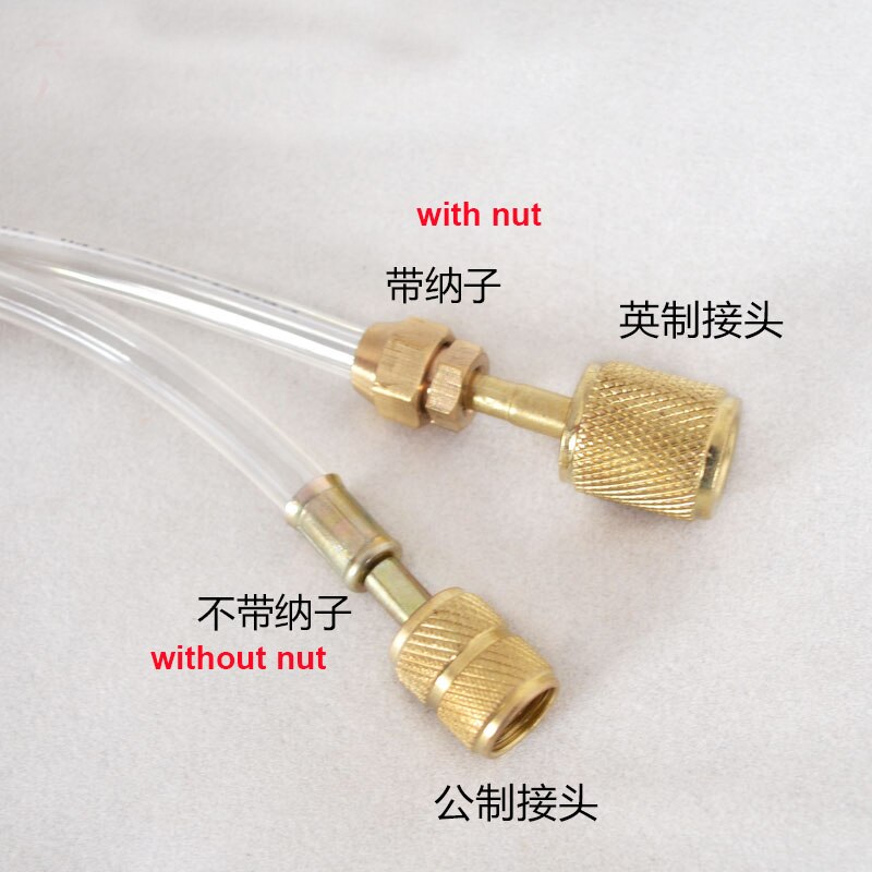 transparent refrigerant charging PVC hose Air conditioning pipe metric to inch joint double metric double inch joint