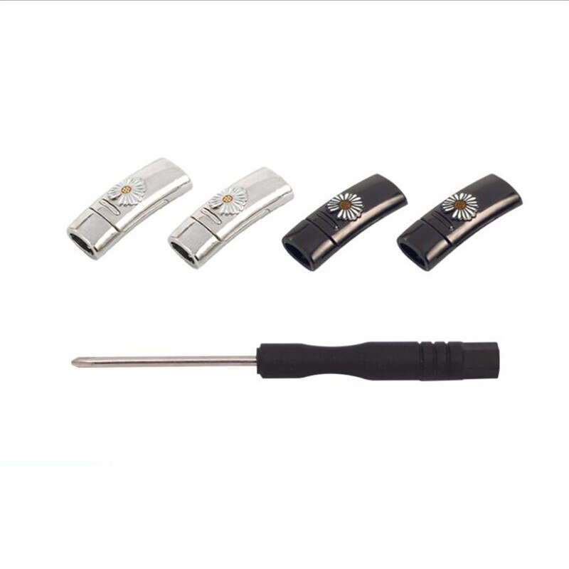 Lacets magnétiques rapides en 1 seconde, plats, sans attache croisée, petites pâquerettes, serrure à boucle, pour baskets adultes, accessoires pour paresseux