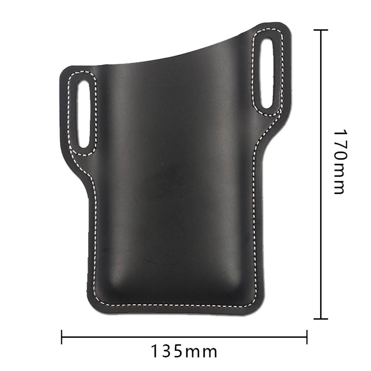 PU Leather Men Cellphone Belt Loop Holster Case Waist Bag Leather Phone Wallet Vintage Belt Bag Mobile Phone Protective Sheath