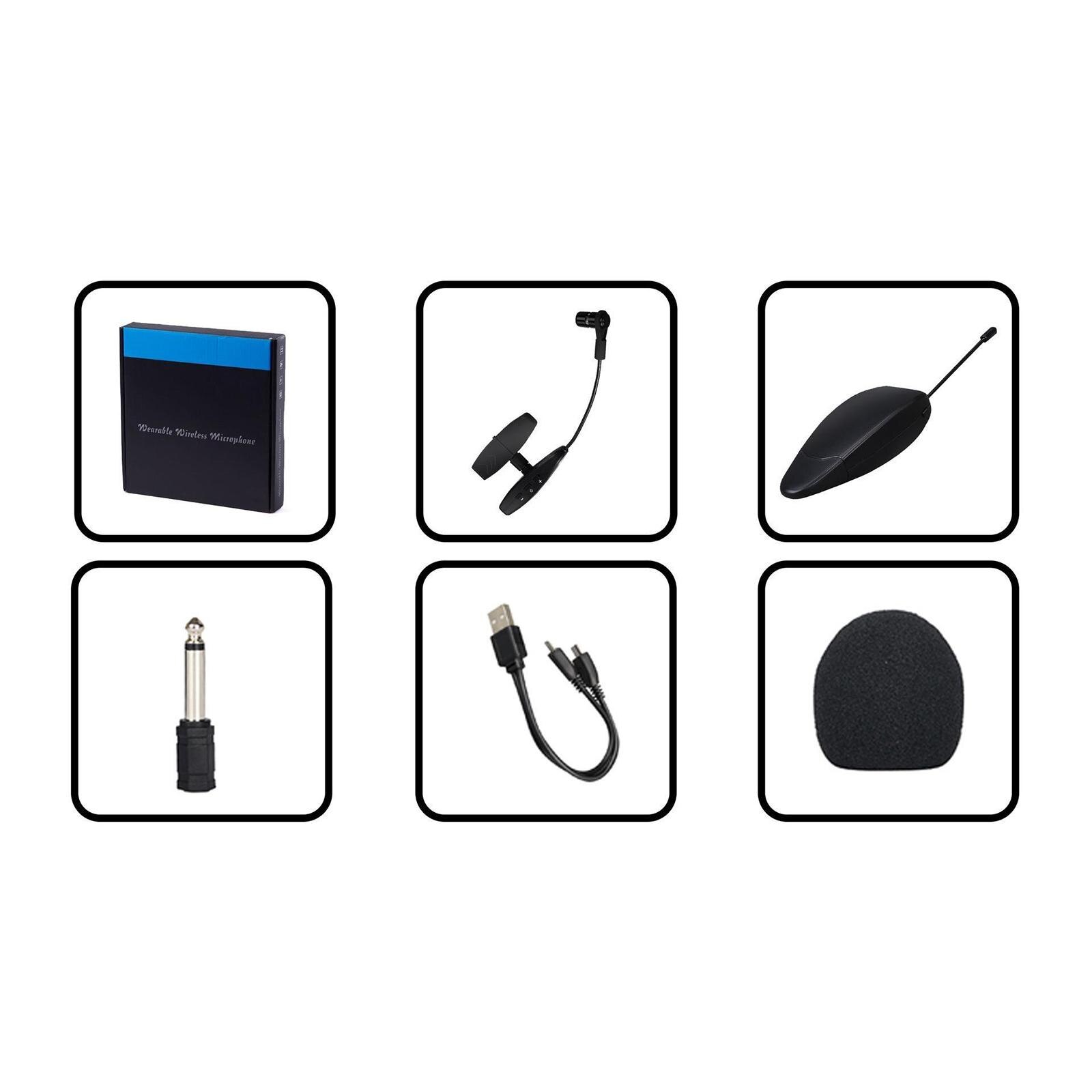 3.6Mm Draadloze Instrument Condensator Microfoon Voor Saxofoon Trompet Hoorn Fluit