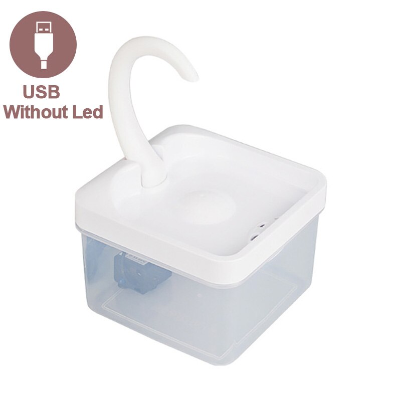 Automatic Pet Drinking Feeder Cat Water Fountain Cat Water Dispenser Sensor Filft Drinker With LED Light For Dogs Cats Fountain: B-USB-no led