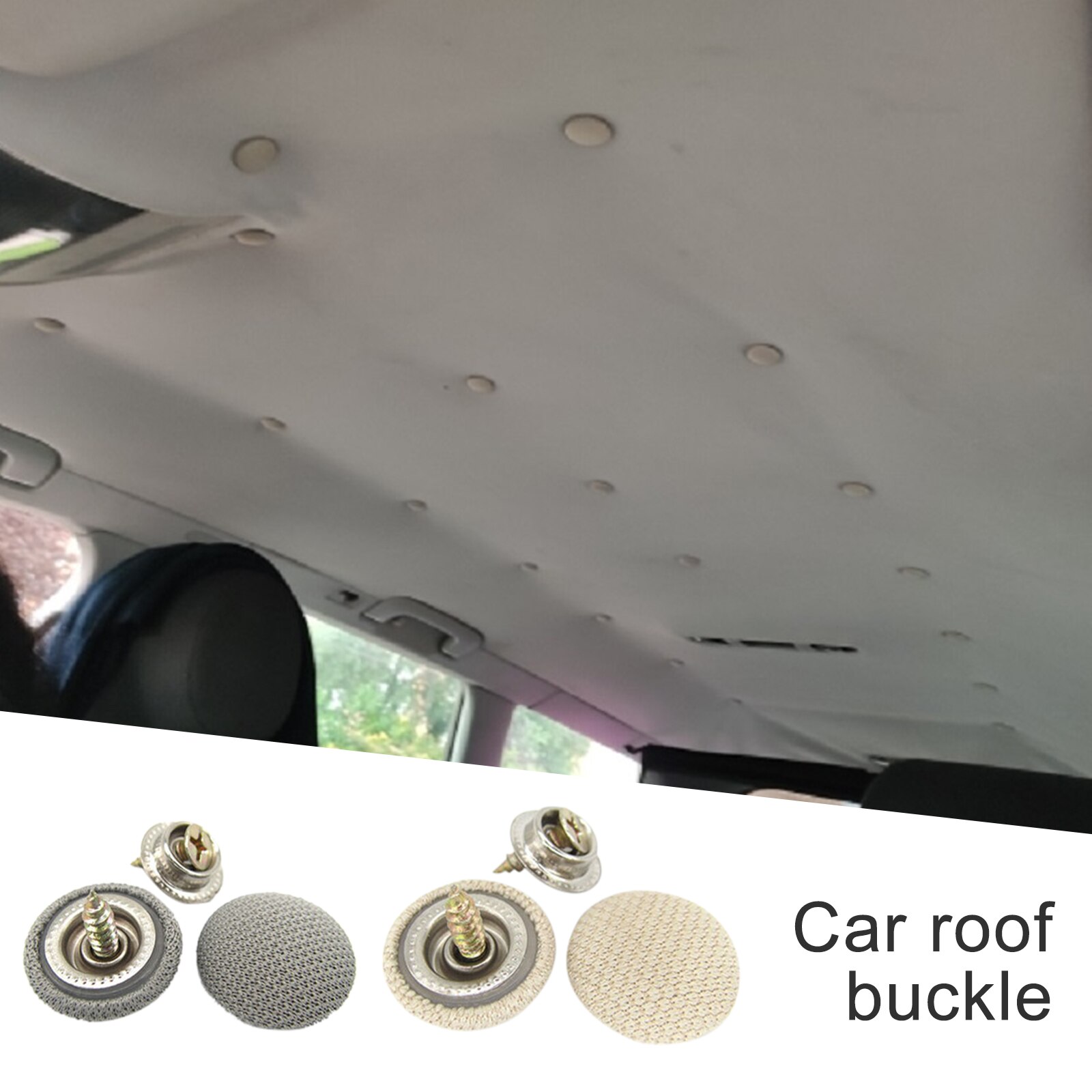 30 Pcs 2cm Car Roof Fasteners Roof Cloth Fall Off Repair Buckle Roof Cloth Drooping Fixed Buckle Car Interior Ceiling Flannel