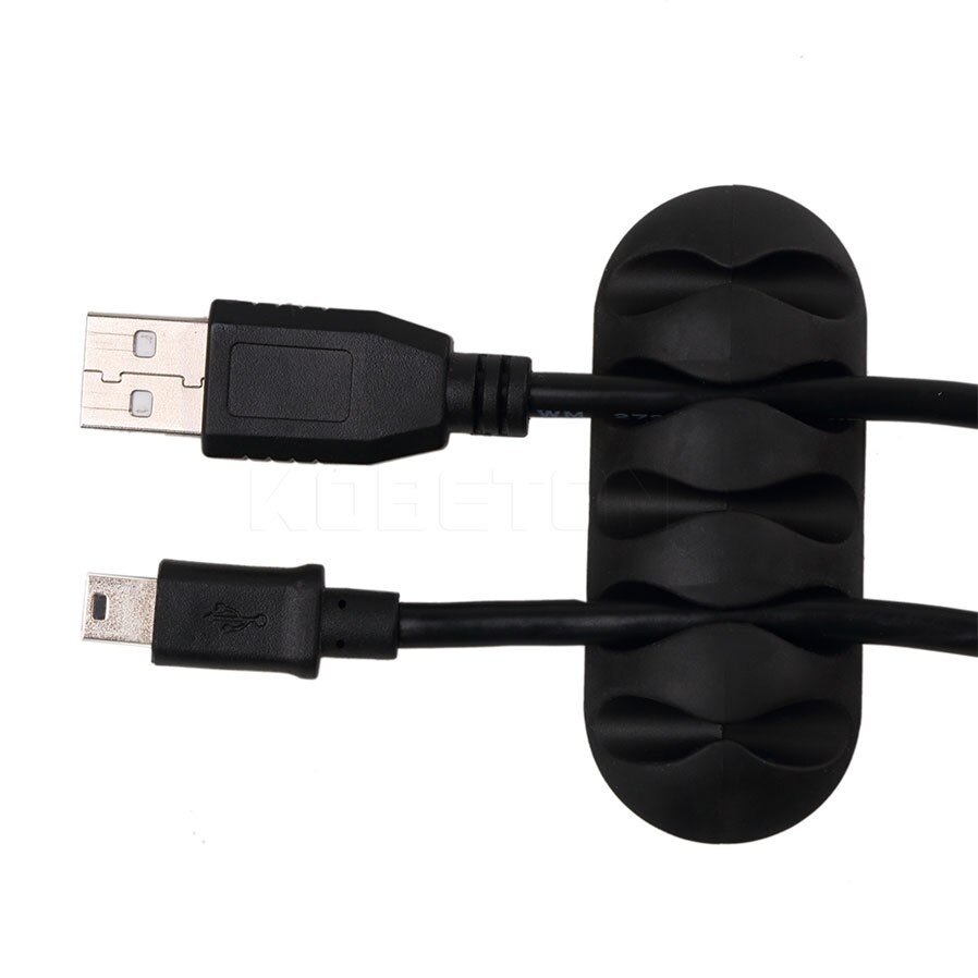 Organizador de cables para auriculares, cargador de silicona, soporte de escritorio, Clips para MP3, MP4