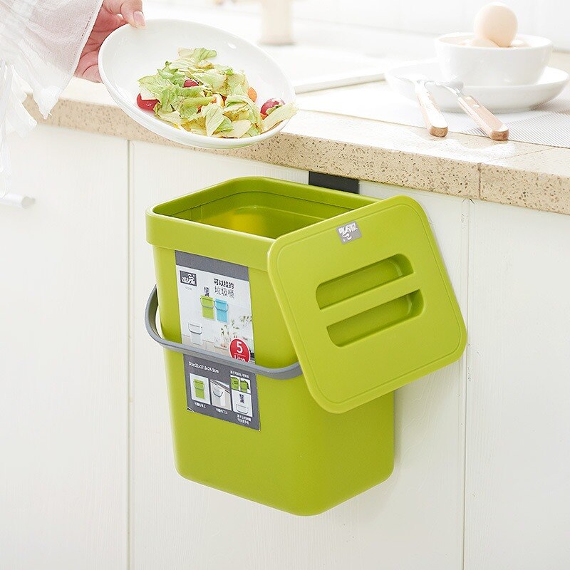 3L/5L/7L/12L Wandhalterung Klapp Mülleimer Küche Schrank Hängen Mülleimer Wohnzimmer Tür müll Auto Lagerung Eimer Mülleimer