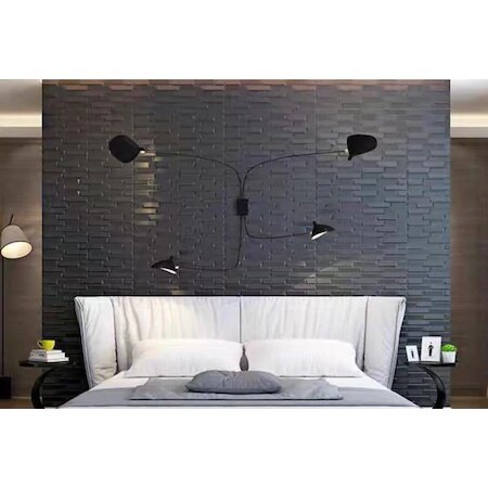 NW66 Black Opaque Self-Adhesive Wall Panel 438306327