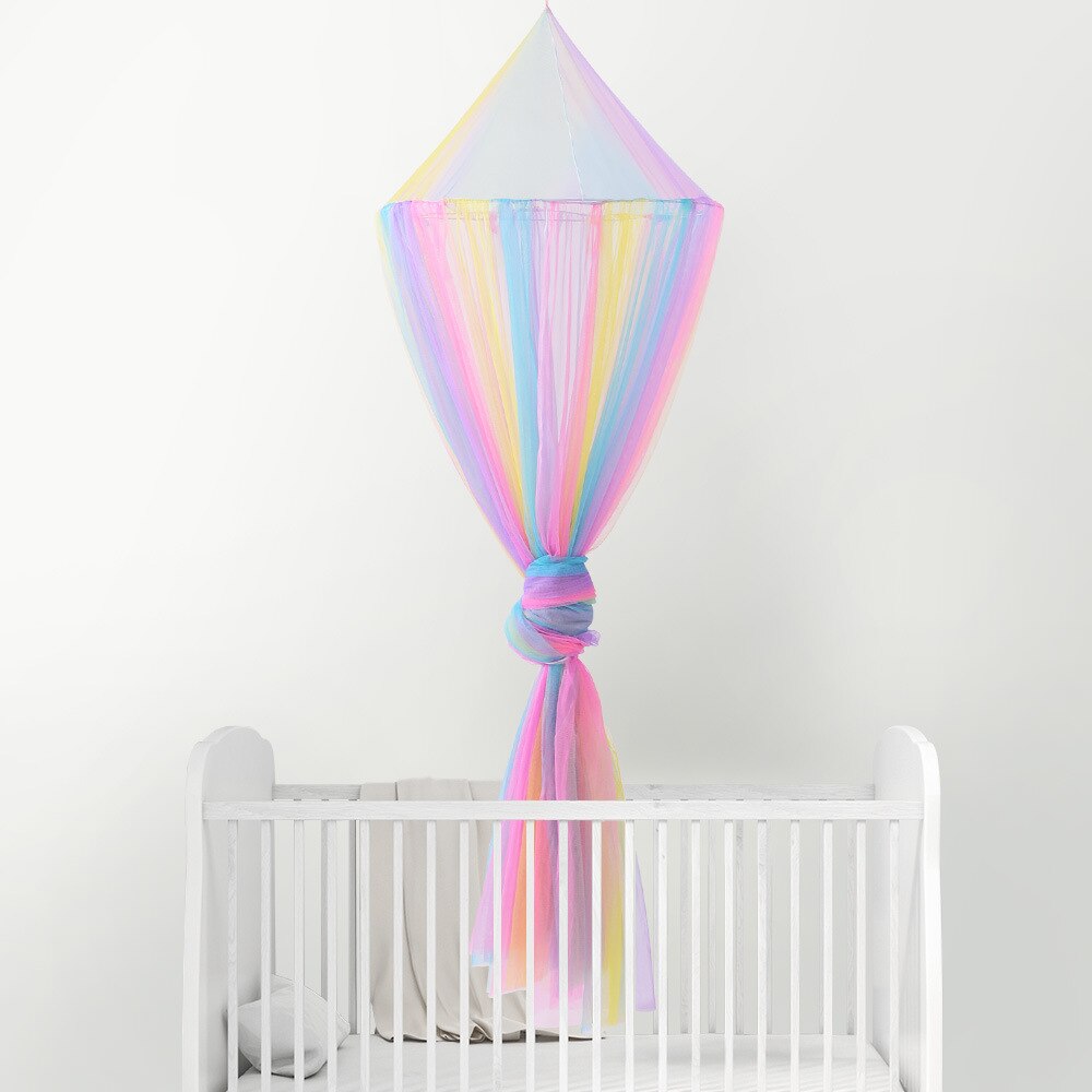 Leuke Hung Dome Kleurrijke Klamboe Baby Prinses Kids Play Tent Meisjes Kamer Decor Bed Luifel Nursery Speelhuis Foto props: Colour