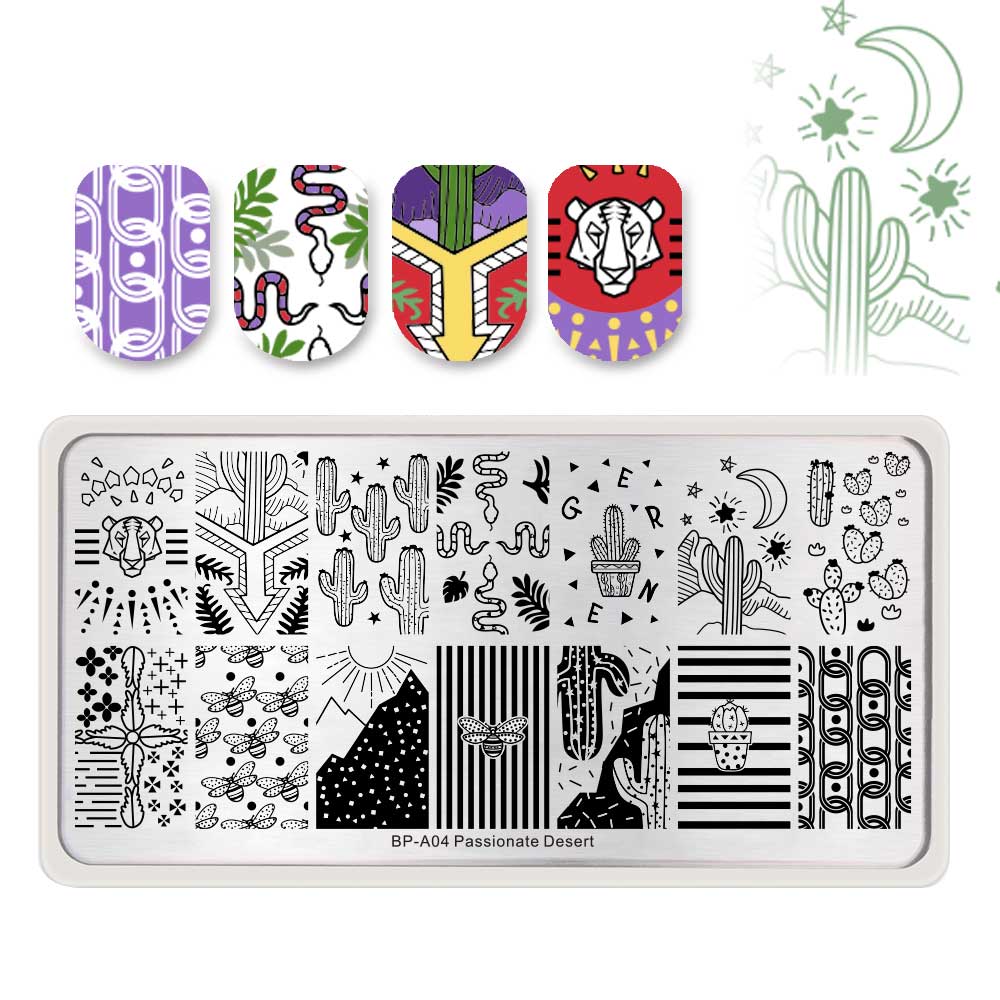 Geboren Pretty Stamping Plates Kit Xmas Bloemen Rvs Nail Art Stencil Nail Stempel Template Nail Accessoires 5 Stks/set