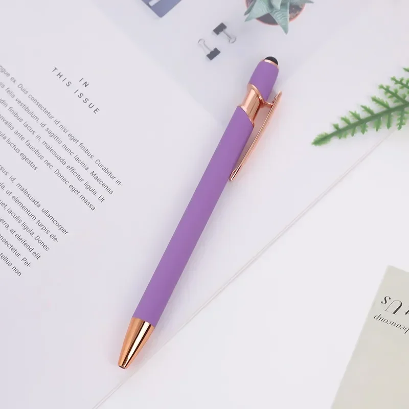 50 Stück leere Metallstifte, Aluminium-Kugelschreiber, Multifunktionsstift, Geschenkstifte: Rosa