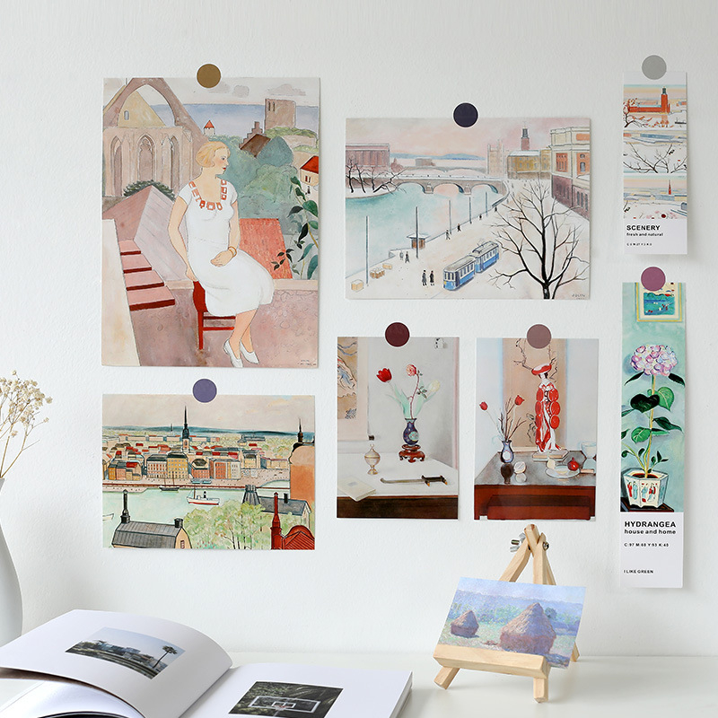 Nordic Eenvoudige Art Postkaart Muur Sticker Fotografie Props Diy Witte Achtergrond Collocatie Kamer Decoratie Kaart Wenskaart: 10