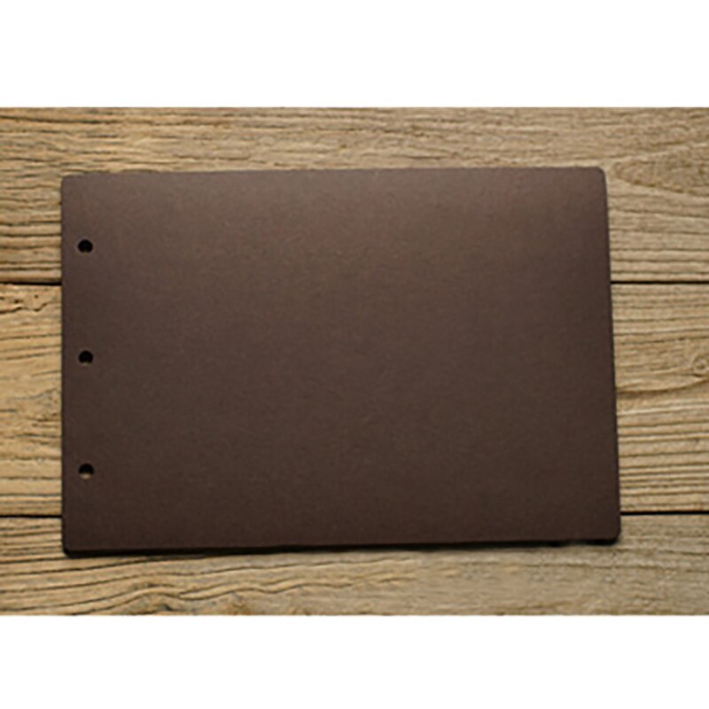 10pcs Inner Pages Loose-Leaf Graffiti Album Photo Hand-Painted DIY Photo Album Inner Page For Baby Children Wedding Lover Family: Coffee-Rectangle