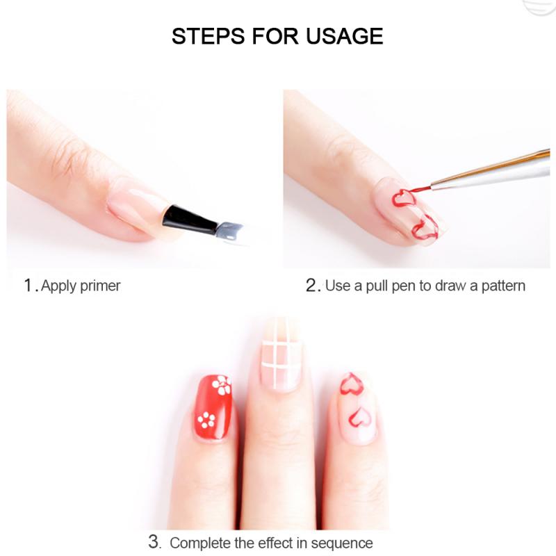 3Pcs Gel Nail Art Set Puntjes Tekening Polish Brush Pen Gereedschap Nail Art Pen Puntjes Gel Polish Brush set Nail Art Gereedschap