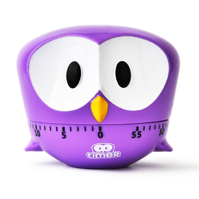 Cartoon Bird Shape Kitchen Time Mechanical Counters Clock For Cooking Timing Cooking Baking Sports Durable Home: Purple
