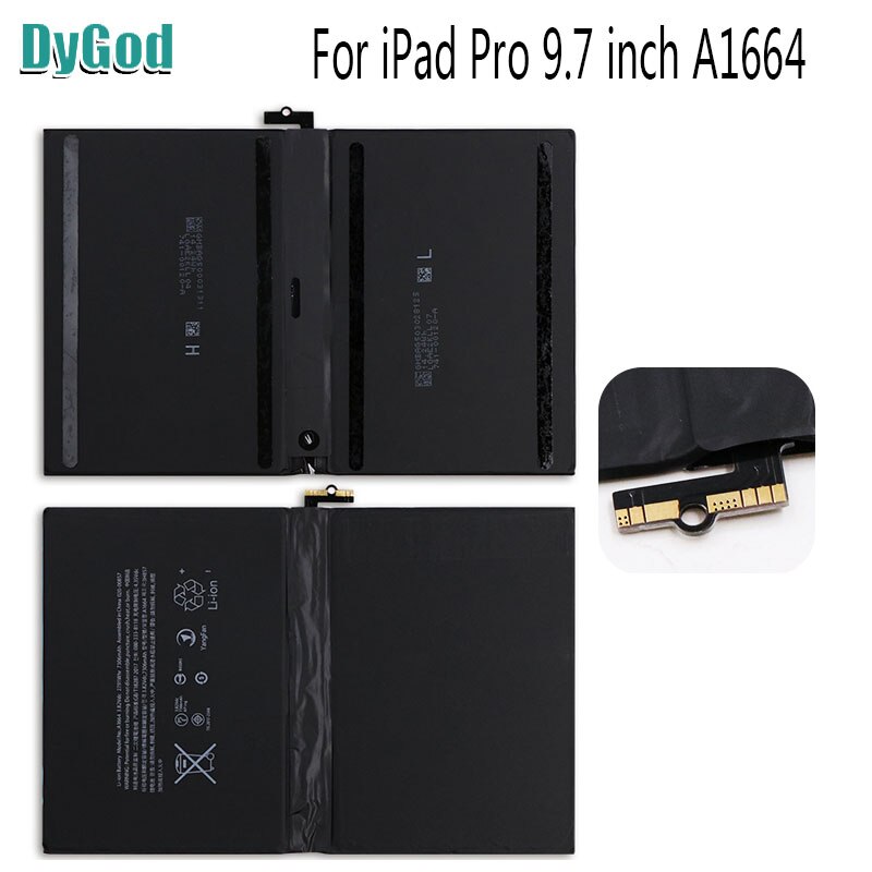 DyGod 7306mAh For iPad Pro 9.7'' A1664 Tablet Battery Extreme Replacement For iPad Pro 9.7 inch Laptop Batteries