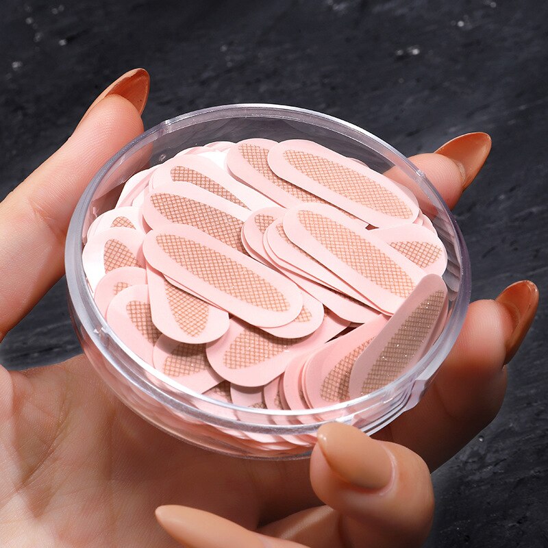 150Pcs Lace Mesh Dubbele Ooglid Sticker Voor Vrouwelijke Dubbelzijdig Non-marking Natuurlijke Grote Ogen Onzichtbare Mesh binnenste Dubbele Ooglid: half moon