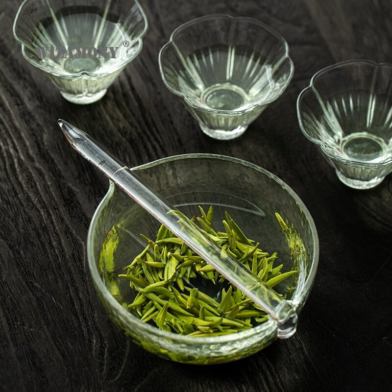 tea ceremony чай Glass tea making bowl drainage bowl tea making utensil green tea Japanese style fair cup tea set tea ware set