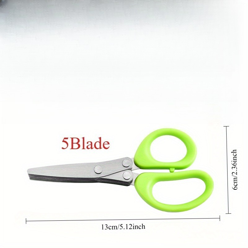 3/5- teräiset ruostumattomasta teräksestä valmistetut keittiösakset, monikäyttöiset kestävät yrttisakset, puhdistusharja