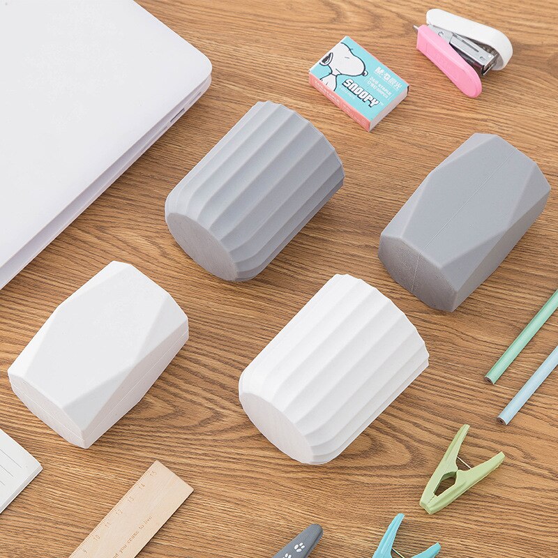 Portalápices para estudiantes, papelería creativa, escritorio geométrico, caja de almacenamiento multifunción, contenedor de bolígrafo, cepillo, suministros de oficina