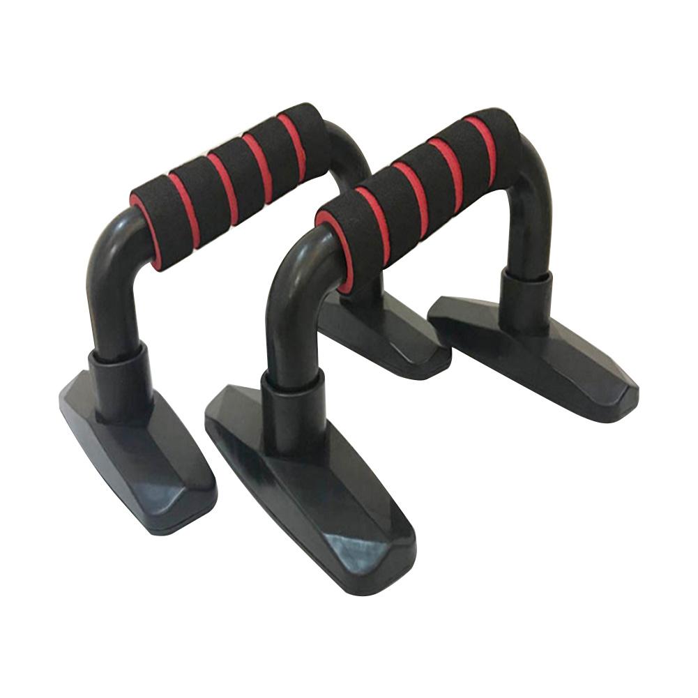 1 par fitness push up bar push-ups stativer stænger i-type håndtag grip bars gym muskel træning pushup bryst bar sportsudstyr: Rød