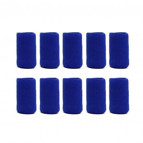 Protectores de dedos para baloncesto al aire libre, protectores de dedo elásticos y transpirables para artritis, voleibol, 5/10 Uds.: Blue 10 Pcs