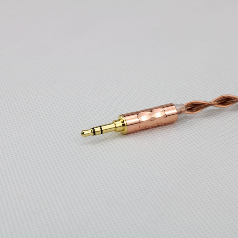 XINHS G10 4-core 7N bright copper+7N dark copper HIFI headphone cable: XS / Lvory