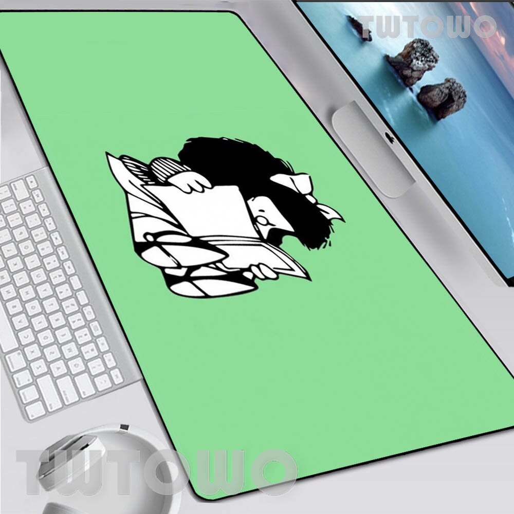 Mafalda nowy duży rozmiar podkładka pod mysz antypoślizgowa kreskówka naturalna guma sztuka Anime podkładka pod mysz główna podkładka pod mysz podkładka pod mysz podkładka pod mysz: 3 / Size 600x300x2 mm