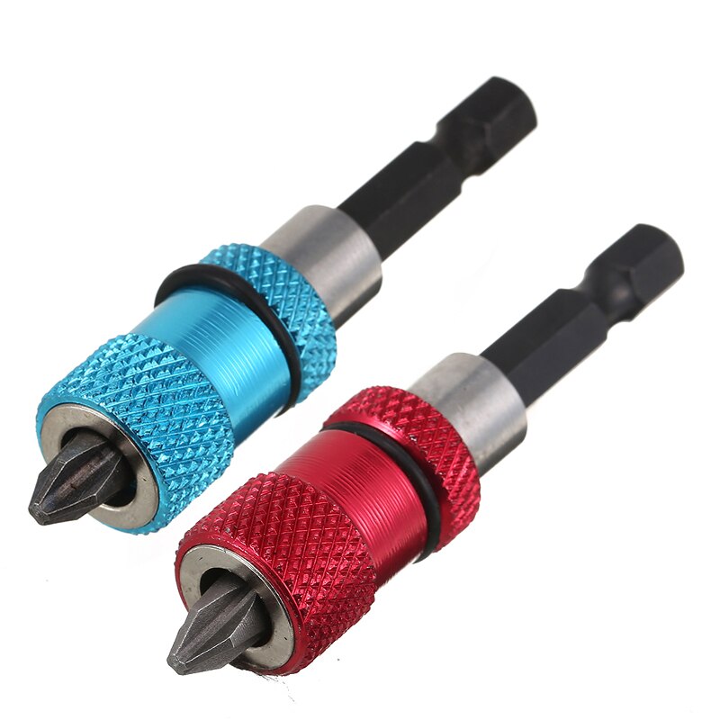 1pcs Screwdriver Bit Holder Adjustable 1/4inch Hex Screw Depth Bit Holder Driver Magnetic Tip Hand Tool Stainless Steel
