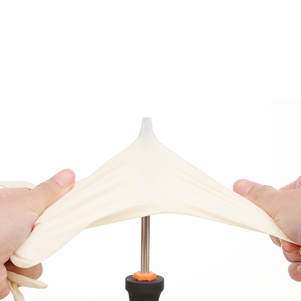 100pz guanti monouso in reticolo bianco antiscivolo acido e alcali laboratorio guanti in reticolo di gomma prodotti per la pulizia della casa