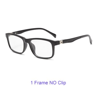Ralferty student 5 in 1 magnetisk solbrille børn børn klip på briller  tr90 optiske recept briller stel 3d brille  tr8006: 1 ramme uden klip