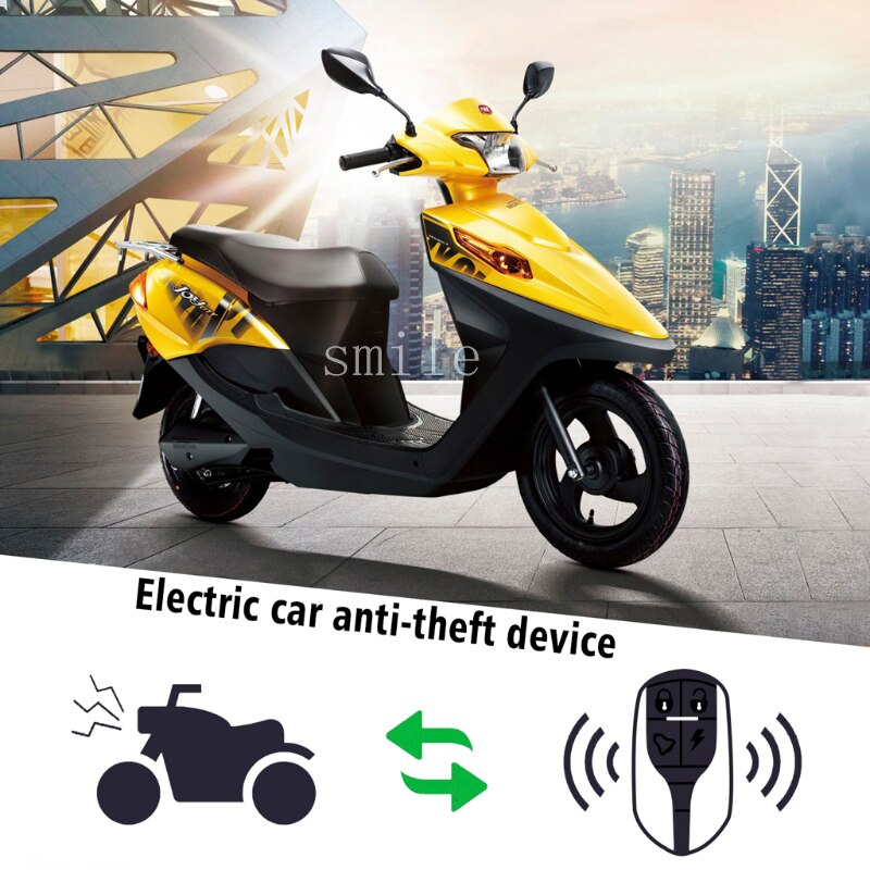 48~75V Motorcycle Alarm Engine Anti-Theft Alarm Locks Smart Induction Wireless Remote Control With Remote Controlers