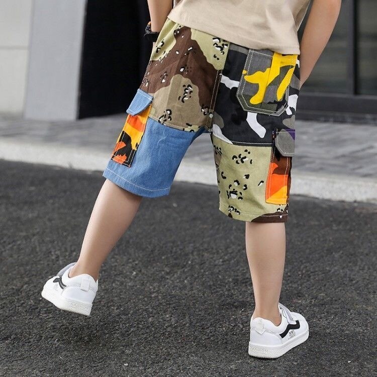Pantaloncini mimetici per ragazzi estivi pantaloni in cotone bambini costumi da bagno bambini pantaloncini da spiaggia sportivi allentati pantaloni sportivi 3-12Y