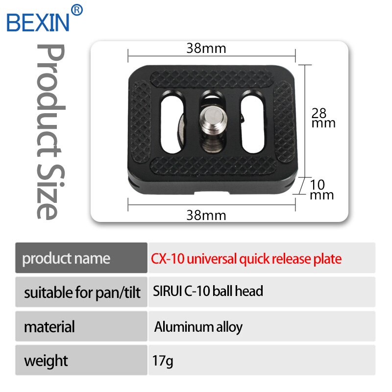 Mini plate quick release plate tripod Plate Quick Release camera plate PU-25 1/4 screw mount for Arca Swiss SLR dslr camera: CX10