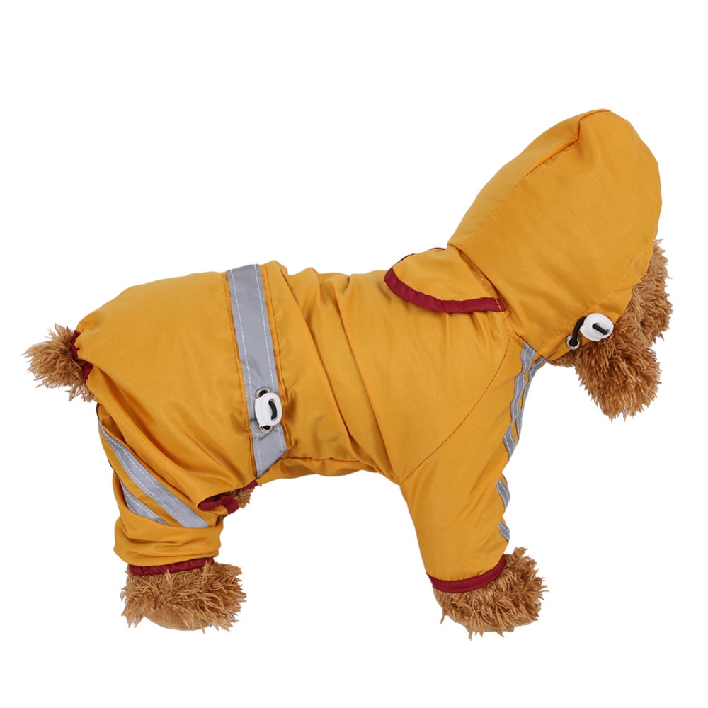 Polyester Dogs Raincoats For Pets Cat Dog Raincoat Waterproof Jacket Hood Drawstring Pet Rain Coat Clothing Retail